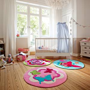 Kinderteppich Butterfly Party Pink - Textil - 150 x 10 x 150 cm