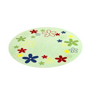 Tappeto per bambini rotondo Flower Field Verde