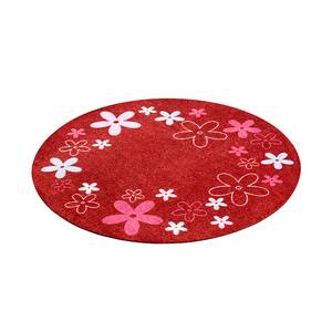 Kindertapijt Flower Field rond - Rood