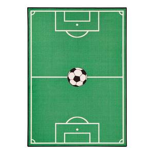 Kinderteppich Fußballfeld Kunstfaser - Grün - 100 x 140 cm