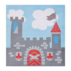 Tapis pour enfant Ritterburg Fibres synthétiques - Gris / Bleu / Rouge