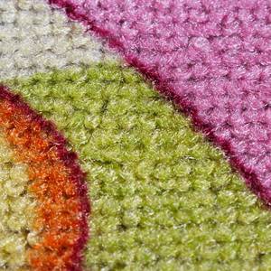 Tapis enfant Sweet Village Fibres synthétiques - Rose vif / Vert - 140 x 200 cm