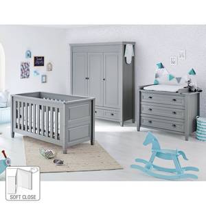 Ensemble de chambre de bébé Grisu Kids 3 éléments - Gris mat