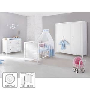 Babyzimmerset Smilla Kids (3-teilig) Kiefer massiv - Weiß - Breite: 178 cm - 3 Türen
