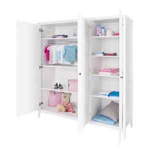 Ensemble de chambre de bébé Smilla Kids Pin massif - Blanc - Largeur : 178 cm - 3 portes