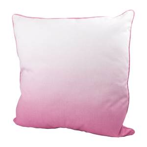 Coussin Batik Dipdye Coton - Rose vif / Blanc