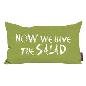 Kussen Denglish salad - geweven stof - kiwigroen