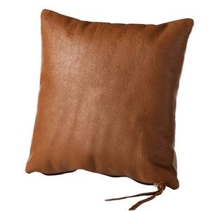 Kissen Estoril Leder / Baumwollstoff - Braun - 40 x 40 cm