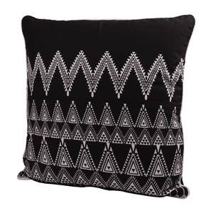 Coussin Ethno Zickzack Coton - Noir