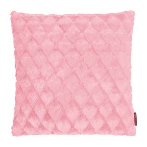 Kissen Fluffy Hearts Webpelz - Rosa - 50 x 50 cm