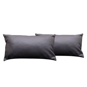 Coussin Houston Cuir véritable Cuir véritable Neka : Gris