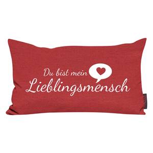 Cuscino Lieblingsmensch Tessuto - Rosso