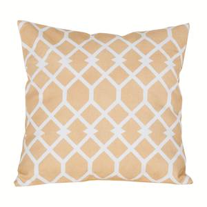 Coussin Limoges Jaune moutarde / Blanc