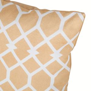 Coussin Limoges Jaune moutarde / Blanc