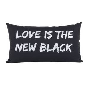 Coussin New Black Noir - Textile - 50 x 30 cm