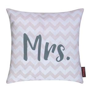 Coussin Poetry Coton - Beige / Rose