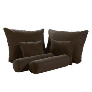 Coussins Stamford Welham (lot de 6) Microvelours - Marron foncé