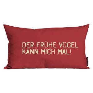 Kissen Zitat Vogel Rot - Textil - 30 x 50 cm