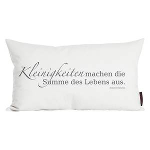 Coussin avec citation en allemand Beige - Textile - 50 x 30 cm