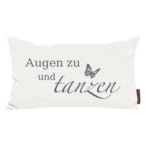 Coussin Zitate Tanzen Tissu - Ivoire