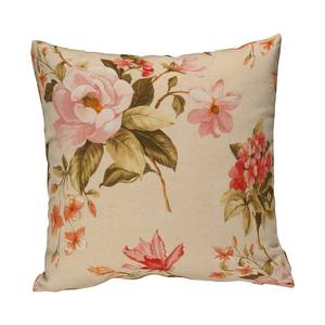 Housse de coussin Grandes fleurs - Beige - 60 x 60 cm