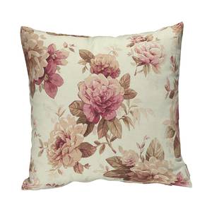 Housse de coussin Bordeaux / Roses beige - 60 x 60 cm