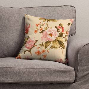 Housse de coussin Grandes fleurs - Beige - 60 x 60 cm