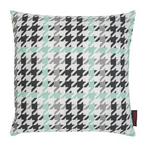 Housse de coussin Carla Coton - Menthe / Blanc