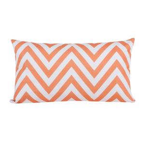 Kussensloop Chevron Love zwart - Oranje/wit