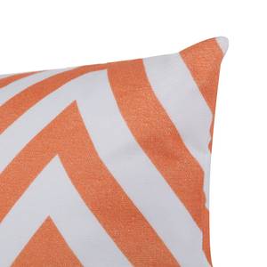 Housse de coussin Chevron Love Noir - Orange / Blanc