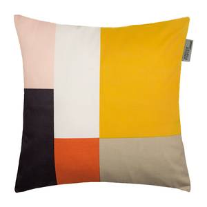 Kussensloop Colorblock katoen - geel/beige