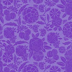 Housse de coussin Flora Violet - 50 x 50 cm