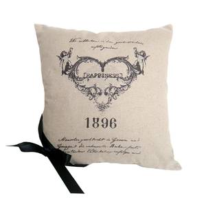 Housse de coussin Herz Beige - Textile - 40 x 40 cm