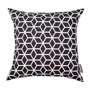 Housse de coussin Jumbled Cubes Coton - Noir - 40 x 40 cm