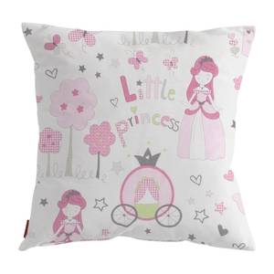 Housse de coussin Juula Tissu - Blanc / Rose