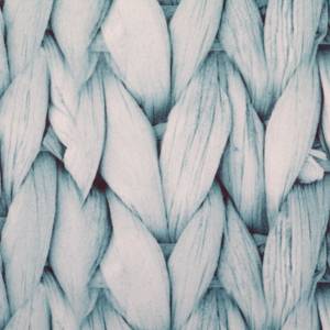 Kissenbezug Knitting Graublau - 50 x 50 cm