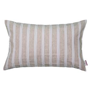 Kissenbezug Linen Stripes Webstoff - Beige - 30 x 45 cm