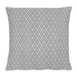 Housse de coussin Lodge Tissu - Blanc / Gris - 40 x 40 cm