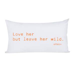 Housse de coussin Love Her Blanc - Textile - 50 x 30 cm