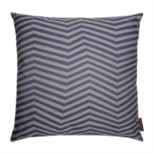 Housse de coussin Lynn Tissu - Bleu / Beige - 50 x 50 cm