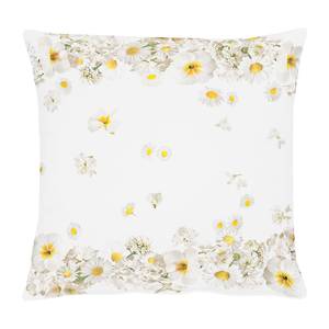 Housse de coussin Margaritte Blanc / Jaune