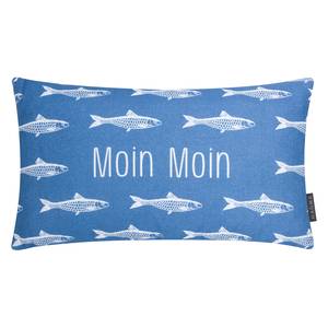 Housse de coussin Mehr Meer Fische Coton - Bleu / Blanc