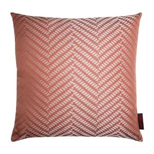 Housse de coussin Minuet Tissu - Marron rouille / Blanc