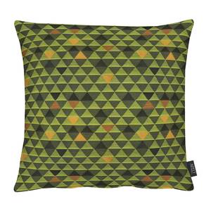 Housse de coussin Mix Tissu - Vert / Jaune