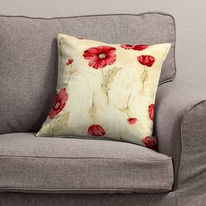 Housse de coussin Coquelicots - Crème - 45 x 45 cm