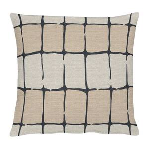 Housse de coussin Monte Tissu - Beige / Noir