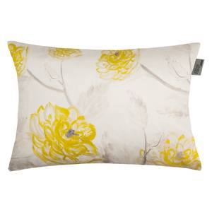 Housse de coussin Orelia Tissu - Crème / Jaune