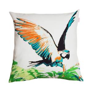 Housse de coussin Parrot Orange - Blanc - Fibres naturelles - Textile - 48 x 48 cm