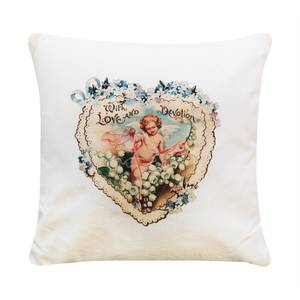 Housse de coussin Romantik Love Devotion Blanc - Textile - 40 x 40 cm