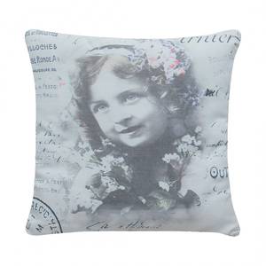 Housse de coussin Romantik Mädchen II Blanc - Textile - 40 x 40 cm